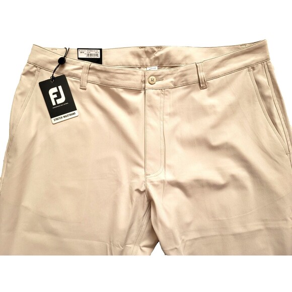 NWT Footjoy Performance Knit Stretch Wicking Golf Pants 29018 Stone Beige 38x30 - Picture 5 of 8